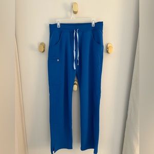 Figs Kade Cargo Scrub Pants - Royal Blue - Size Medium/Tall